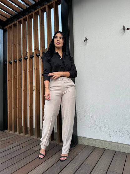 Pantalon liviano color beige