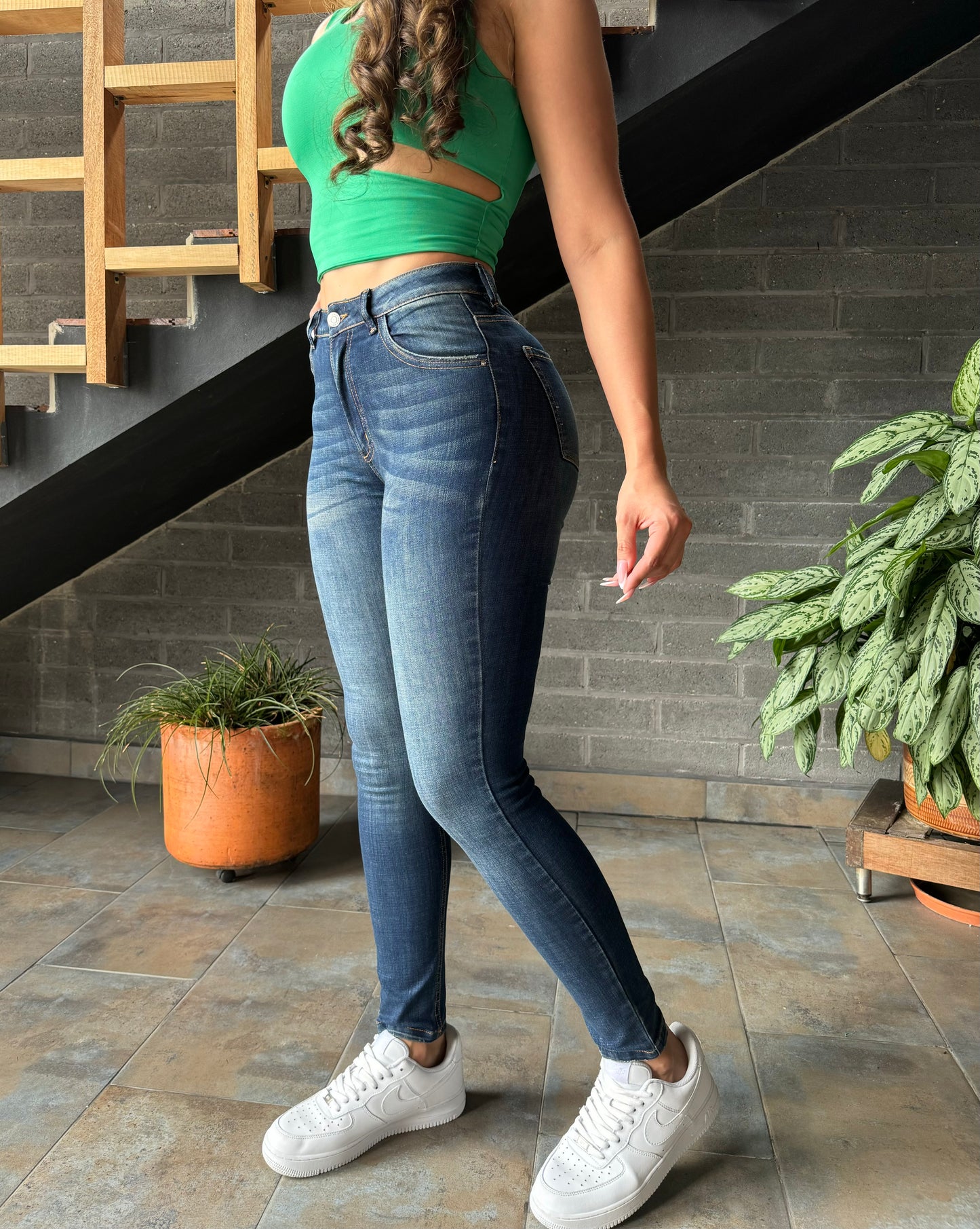 Jean skinny azul oscuro